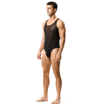 Men's Underwear / Sexy Mesh Bodysuit / Breathable Undershirt for Male - EVE's SECRETS